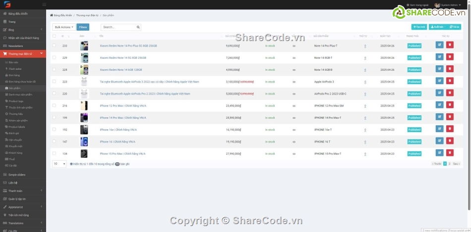 Code web bán hàng,Code web thương mại điện tử PHP,web bán hàng thương mại,Laravel,Code web bán